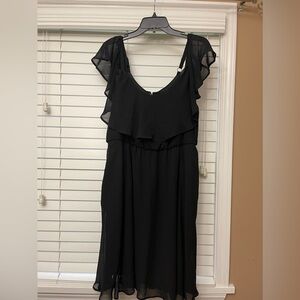 Torrid Black Flowy Cocktail Dress